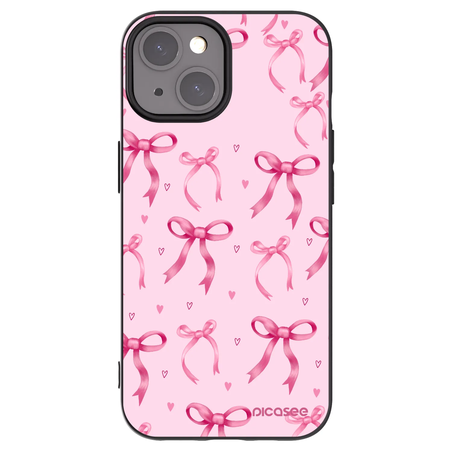Picasee silikonski črni ovitek za Apple iPhone 15 - Bow Aesthetic