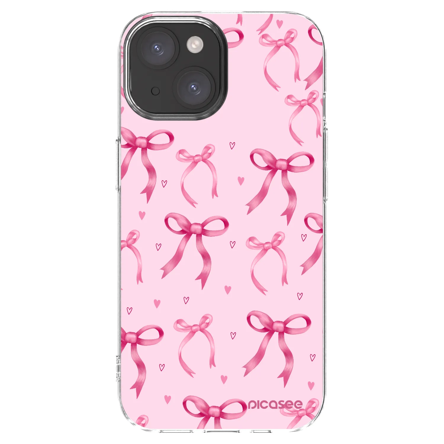 Picasee silikonski prozorni ovitek za Apple iPhone 15 - Bow Aesthetic