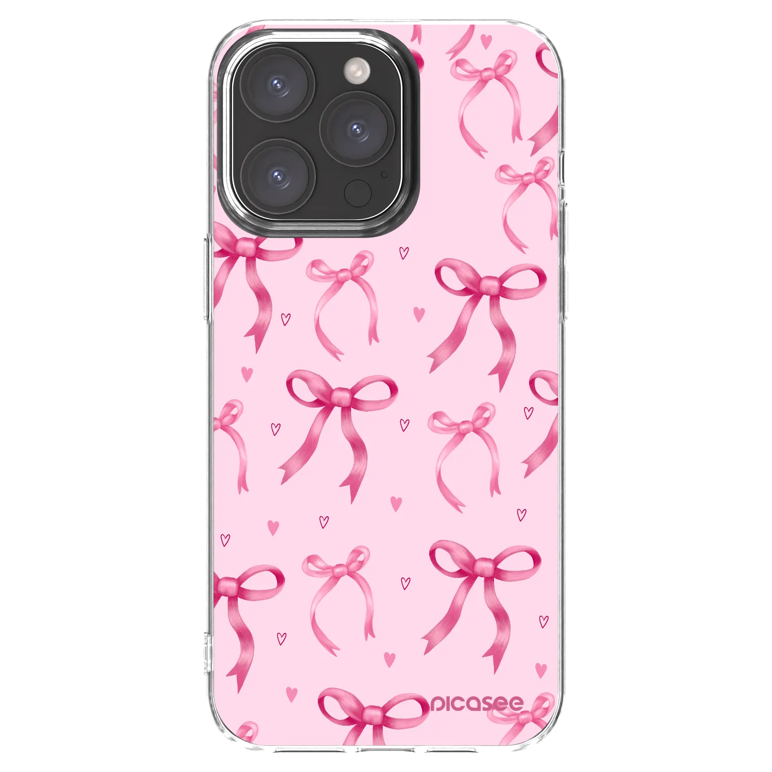 Picasee silikonski prozorni ovitek za Apple iPhone 15 Pro Max - Bow Aesthetic