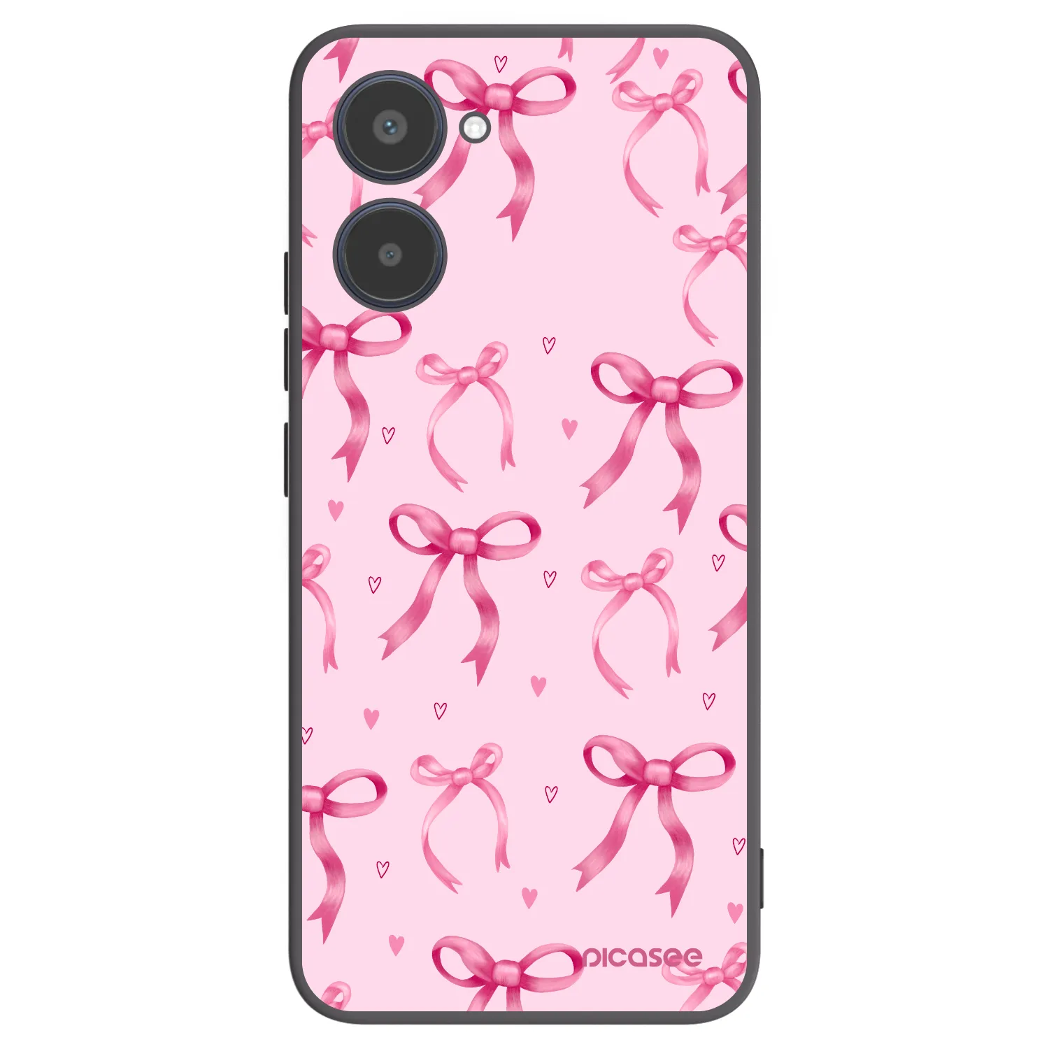 Picasee silikonski črni ovitek za Realme 10 4G - Bow Aesthetic