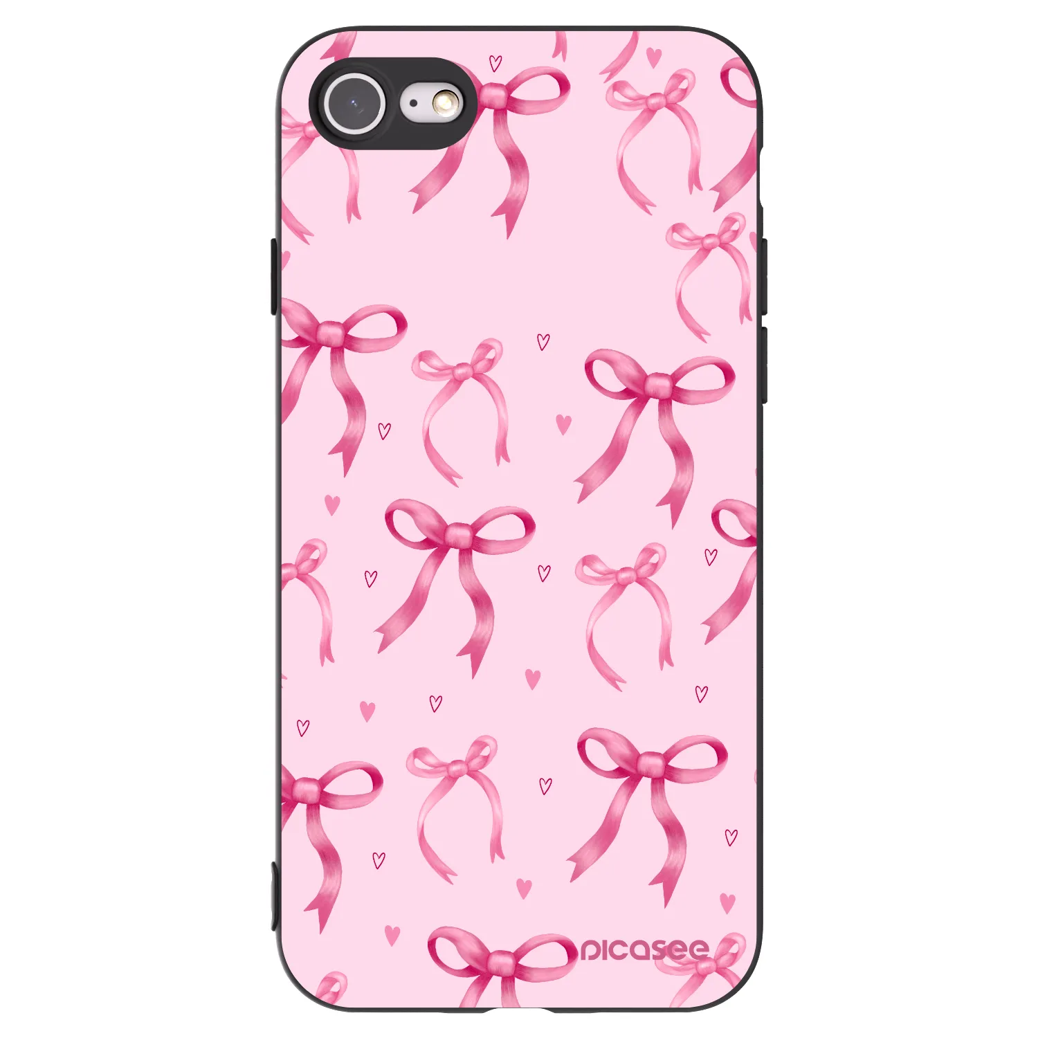 Picasee silikonski črni ovitek za Apple iPhone 7 - Bow Aesthetic