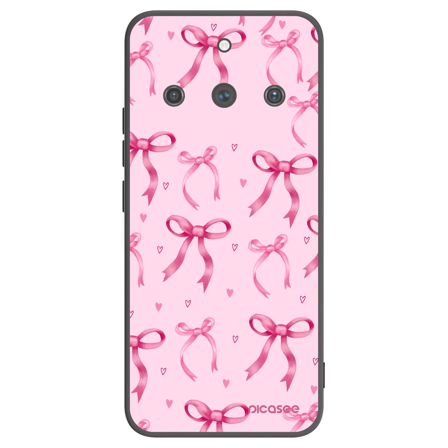 Picasee silikonski črni ovitek za Realme 11 Pro+ - Bow Aesthetic