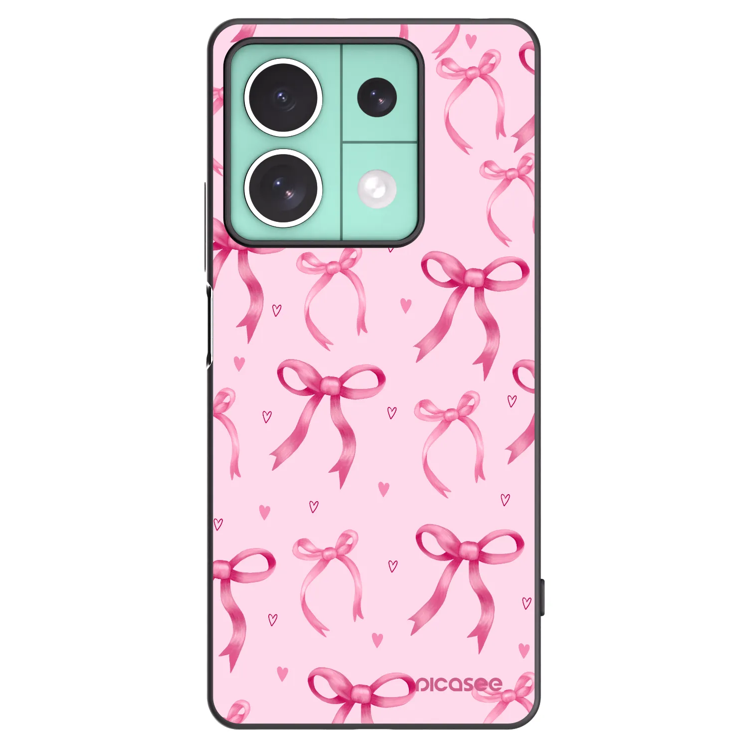 Picasee silikonski črni ovitek za Xiaomi Redmi Note 13 5G - Bow Aesthetic