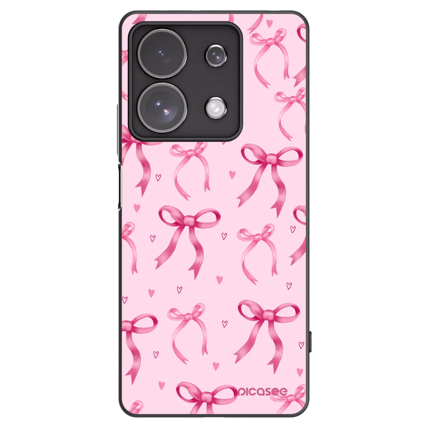 Picasee silikonski črni ovitek za Xiaomi Redmi Note 13 Pro 4G - Bow Aesthetic