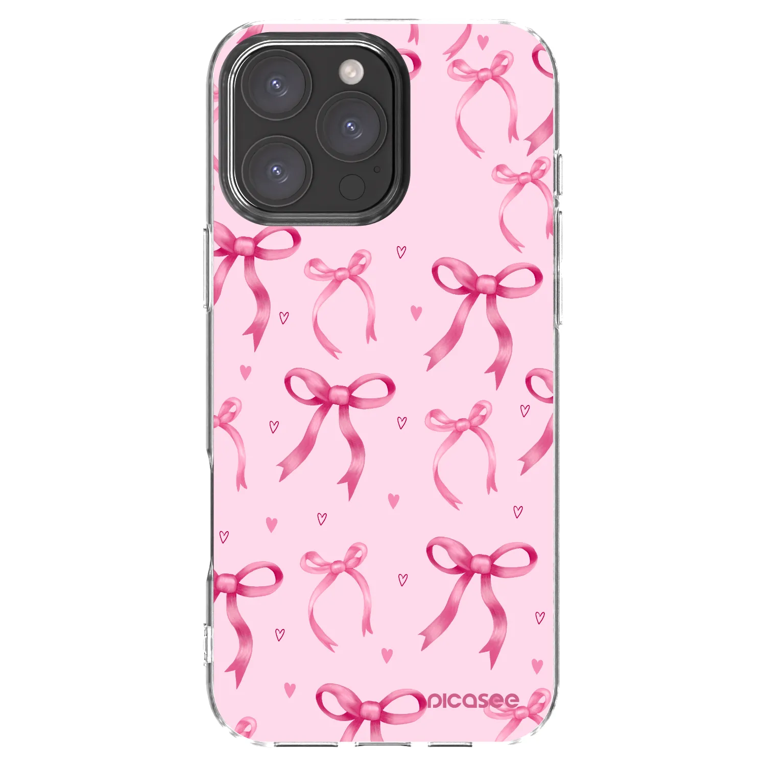 Picasee silikonski prozorni ovitek za Apple iPhone 16 Pro Max - Bow Aesthetic