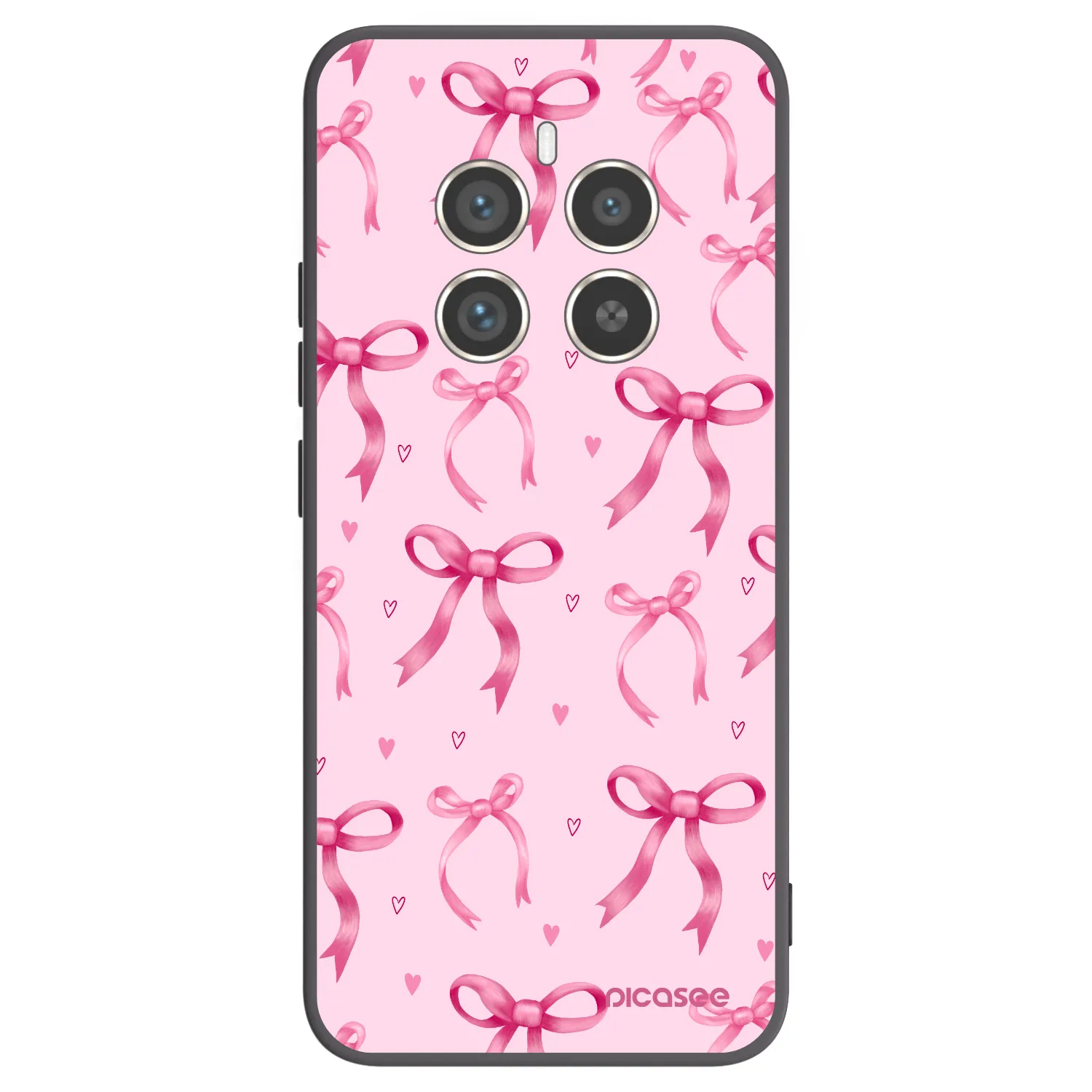 Picasee silikonski črni ovitek za Realme 12 Pro 5G - Bow Aesthetic