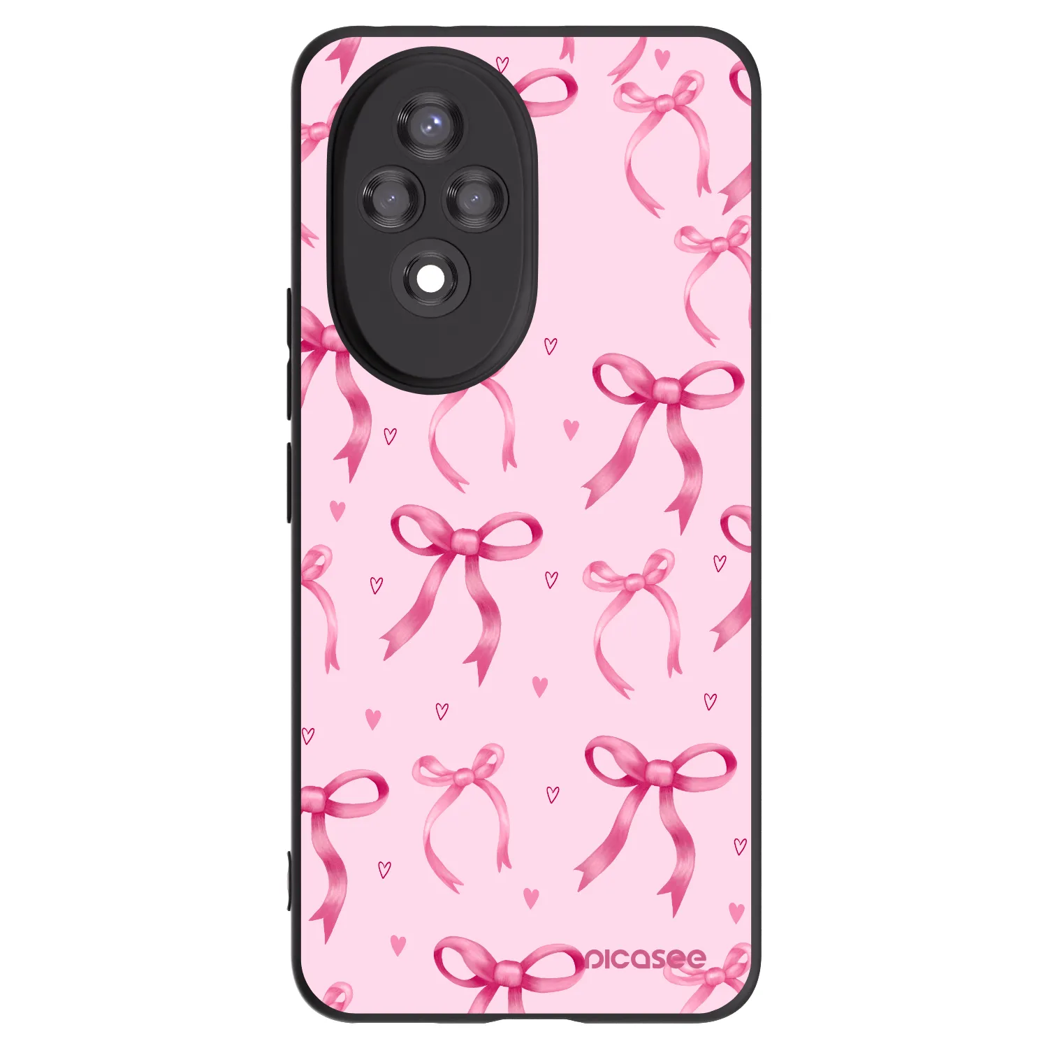 Picasee silikonski črni ovitek za Honor 200 5G - Bow Aesthetic