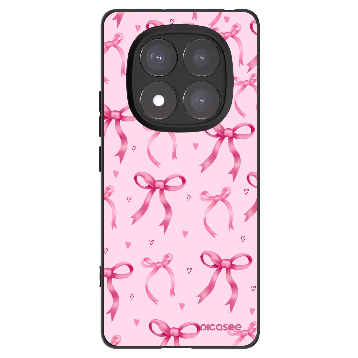 Picasee silikonski črni ovitek za Xiaomi Redmi Note 14 Pro+ 5G - Bow Aesthetic
