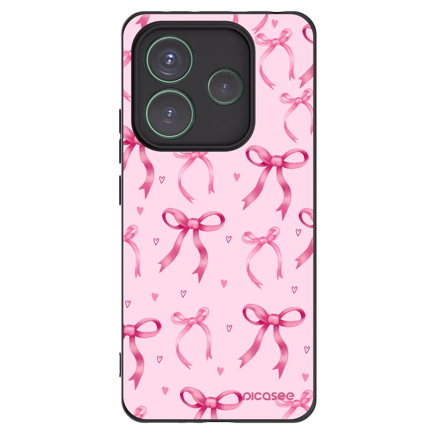 Picasee silikonski črni ovitek za Xiaomi Redmi Note 14 5G - Bow Aesthetic