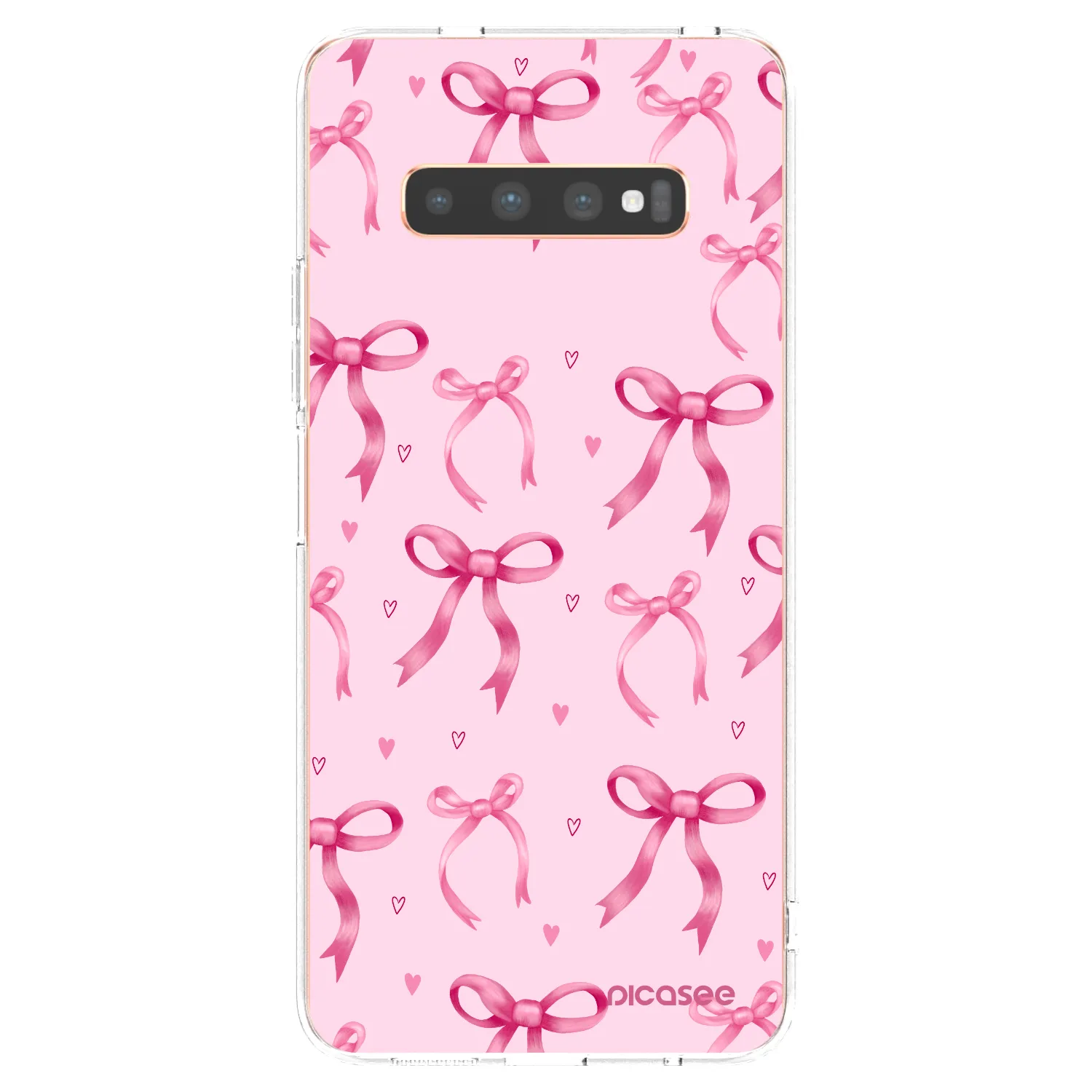 Picasee silikonski prozorni ovitek za Samsung Galaxy S10 Plus G975 - Bow Aesthetic