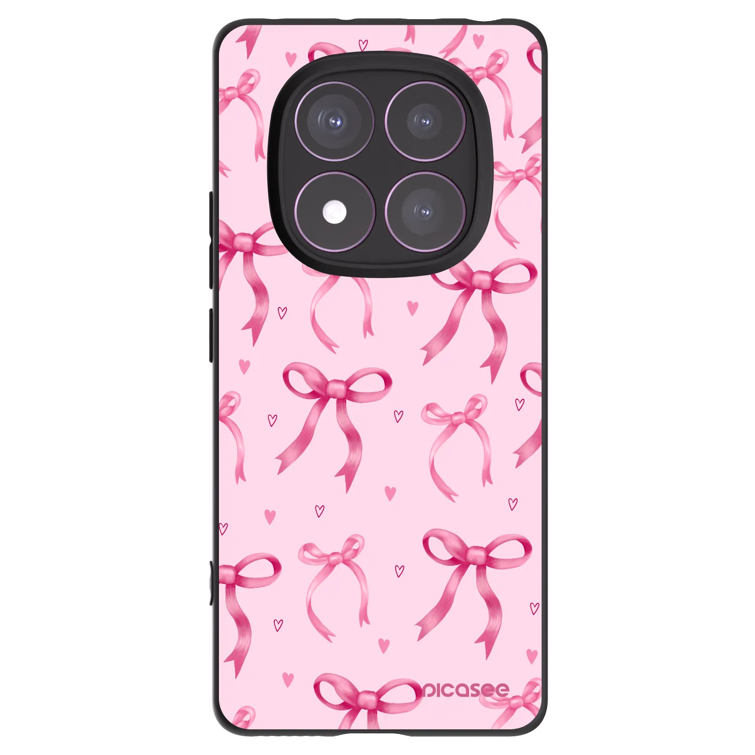 Picasee silikonski črni ovitek za Xiaomi Redmi Note 14 Pro 4G - Bow Aesthetic