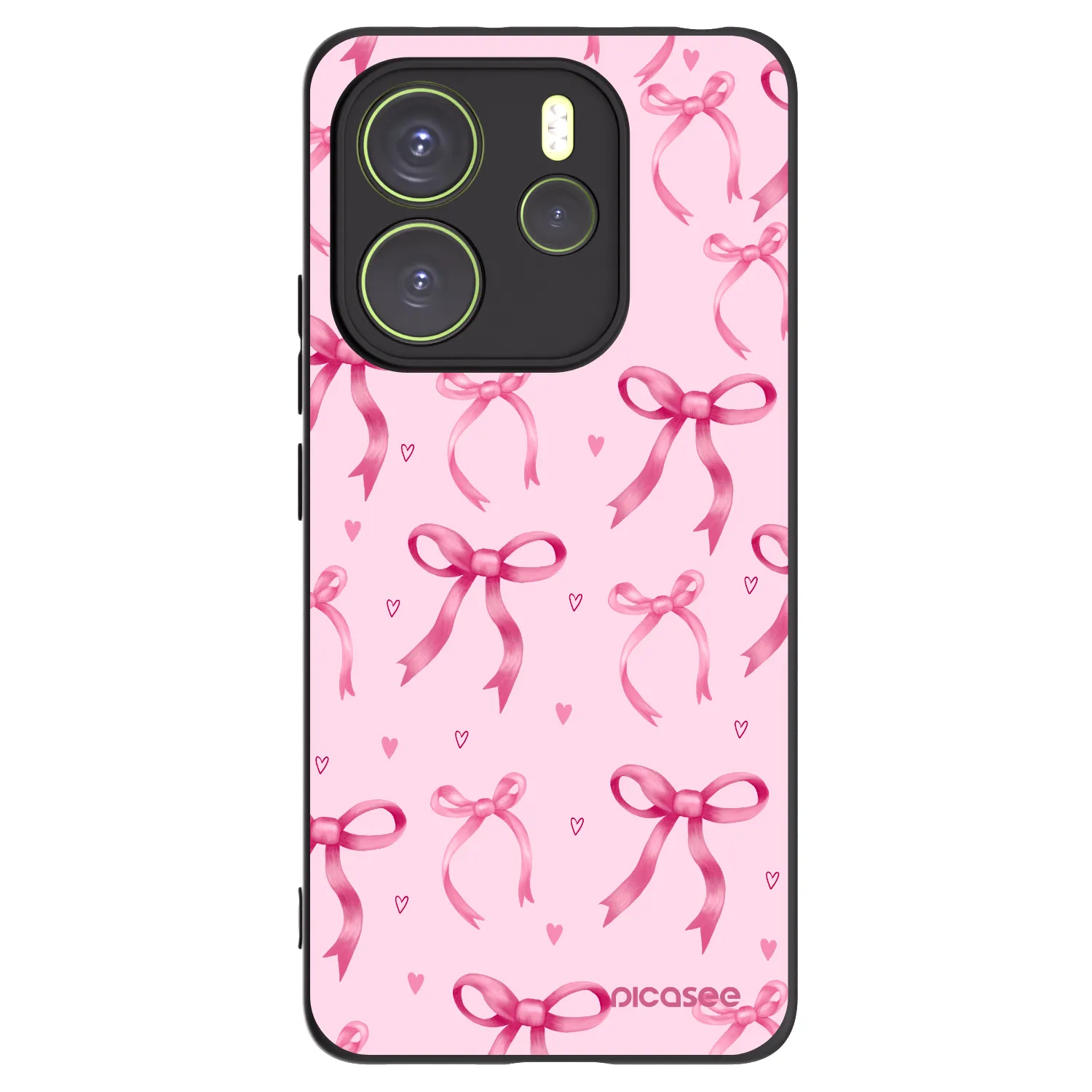 Picasee silikonski črni ovitek za Xiaomi Redmi Note 14 4G - Bow Aesthetic