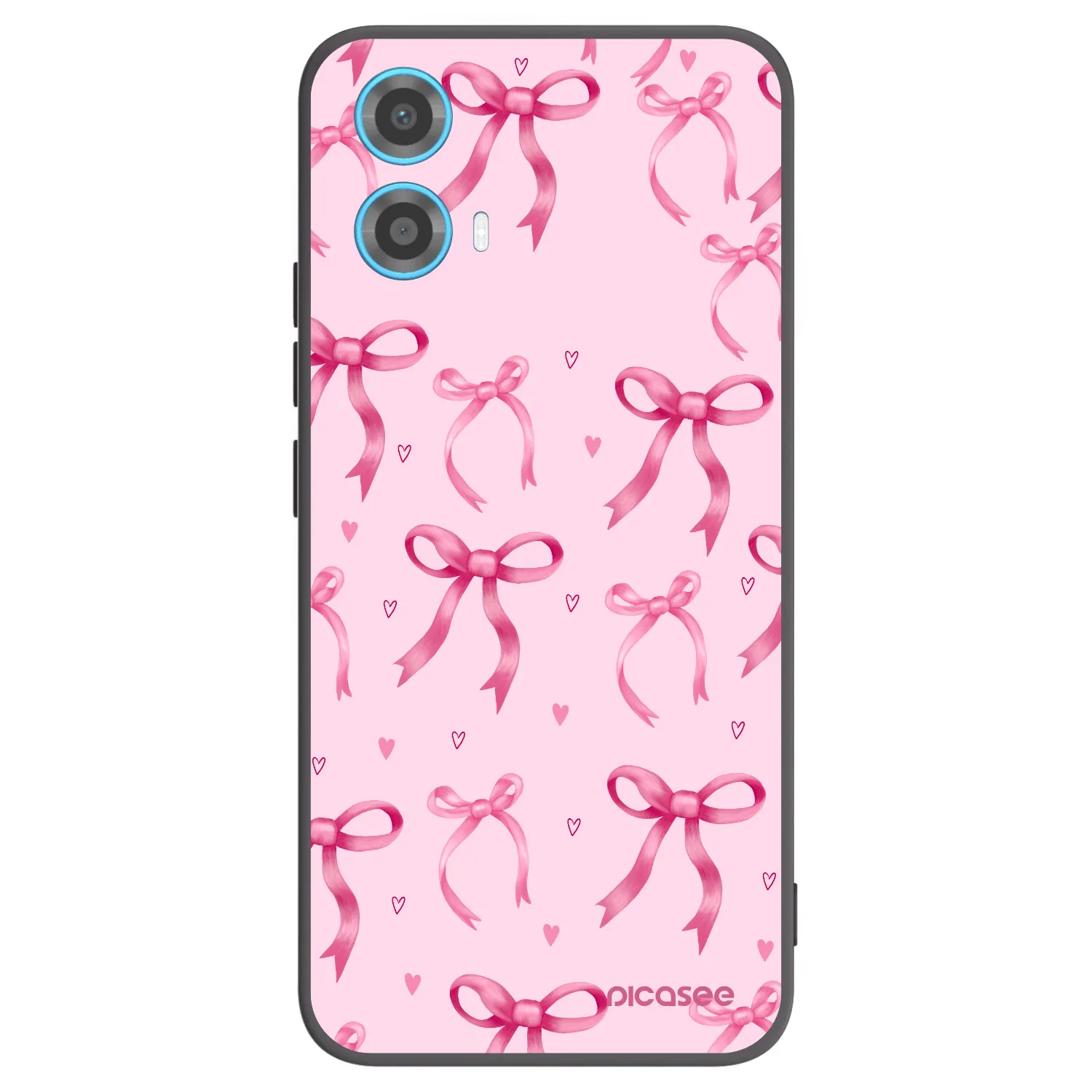 Picasee silikonski črni ovitek za Motorola Moto G34 5G - Bow Aesthetic