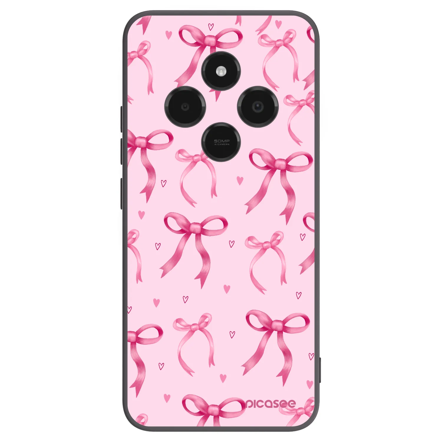 Picasee silikonski črni ovitek za Xiaomi Poco C75 - Bow Aesthetic