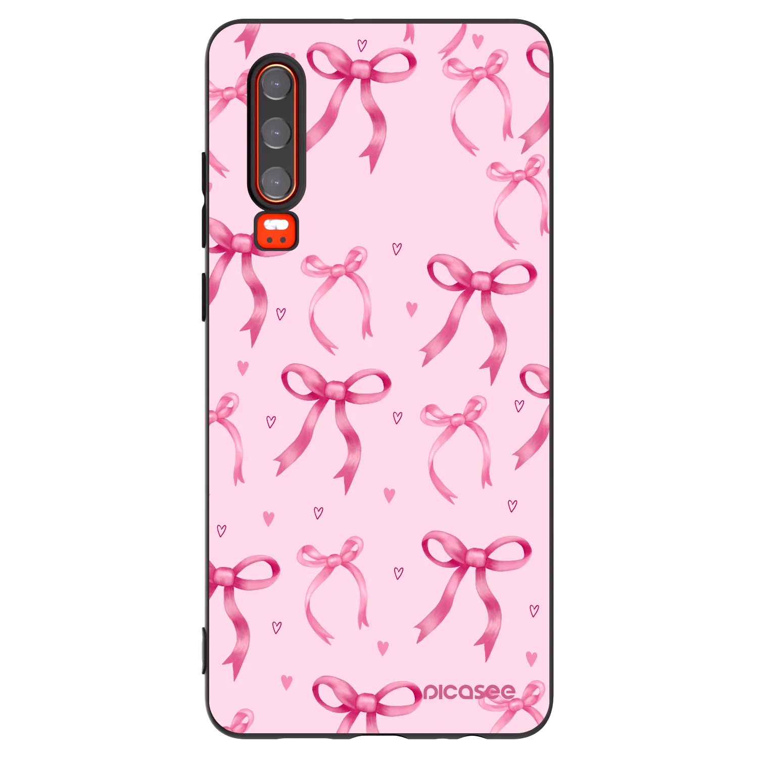 Picasee silikonski črni ovitek za Huawei P30 - Bow Aesthetic