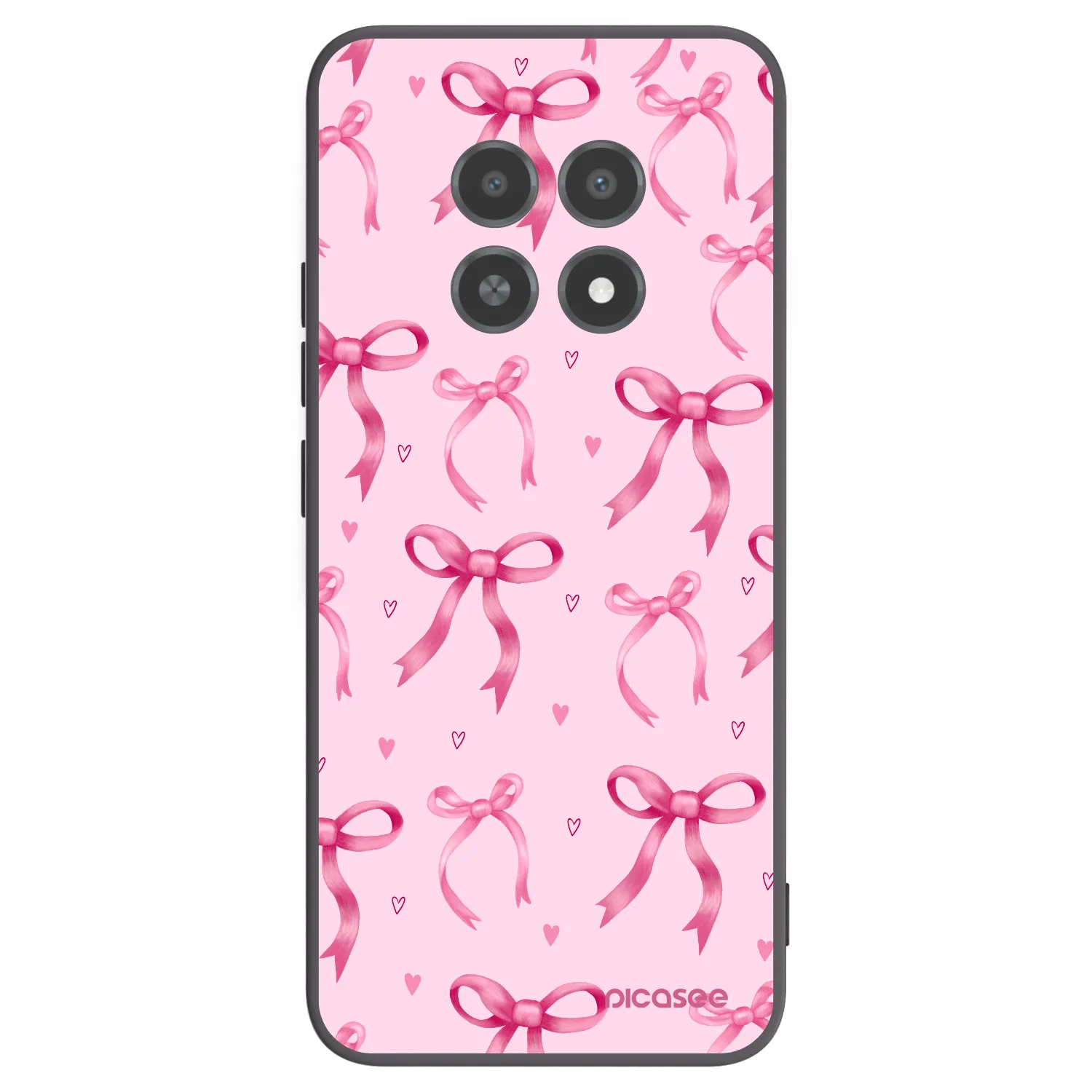 Picasee silikonski črni ovitek za Realme 12X - Bow Aesthetic