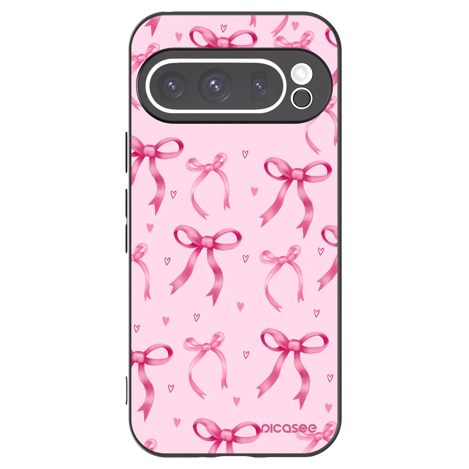 Picasee silikonski črni ovitek za Google Pixel 9 Pro XL - Bow Aesthetic