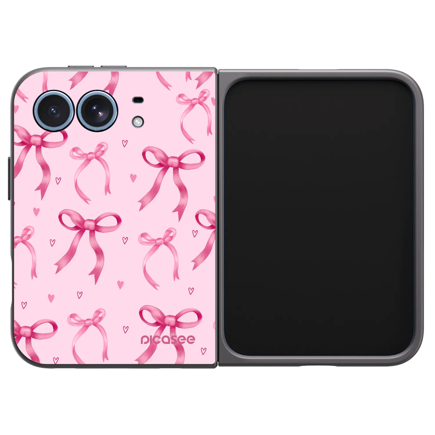 Picasee silikonski črni ovitek za Apple iPhone Duo - Bow Aesthetic