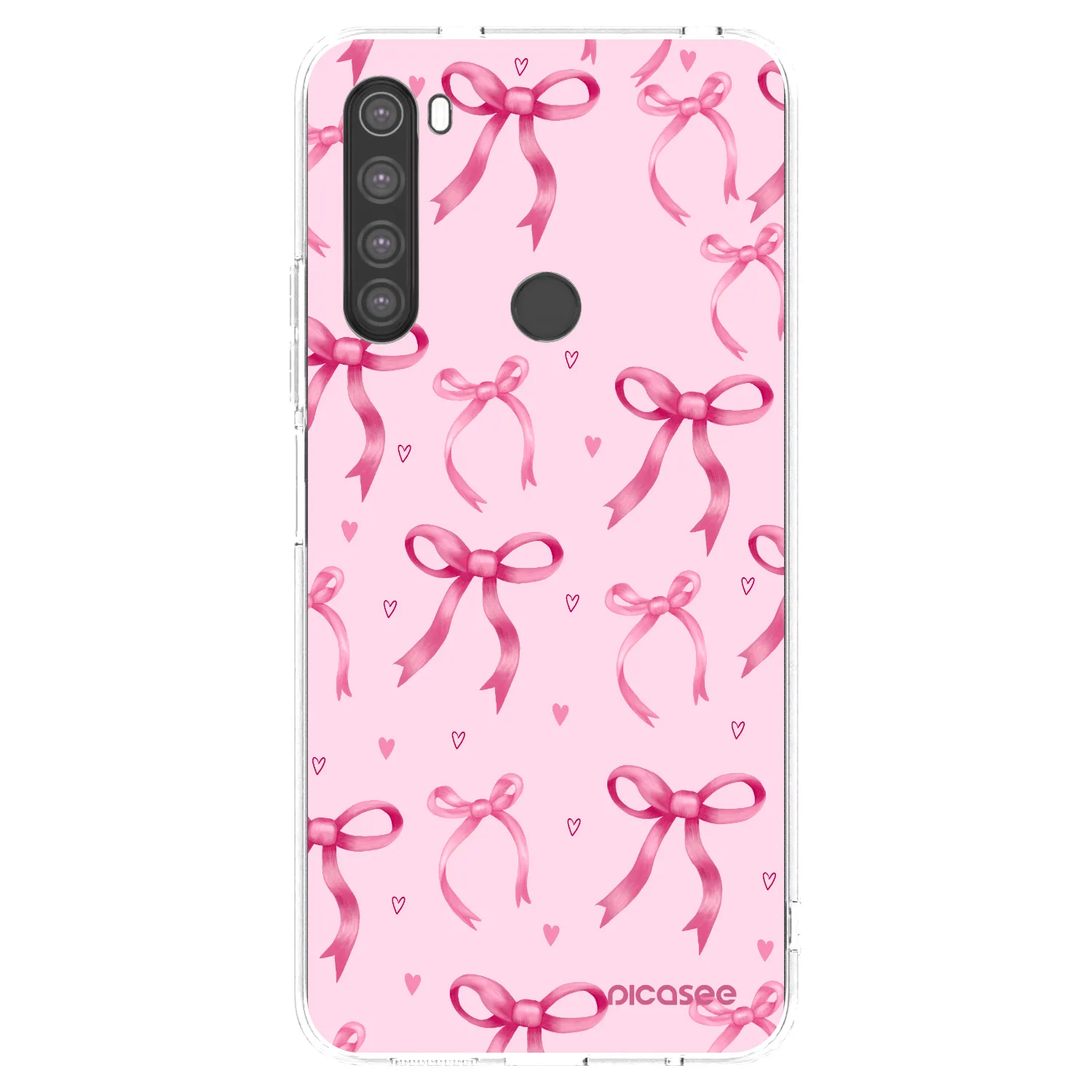 Picasee silikonski prozorni ovitek za Xiaomi Redmi Note 8 - Bow Aesthetic