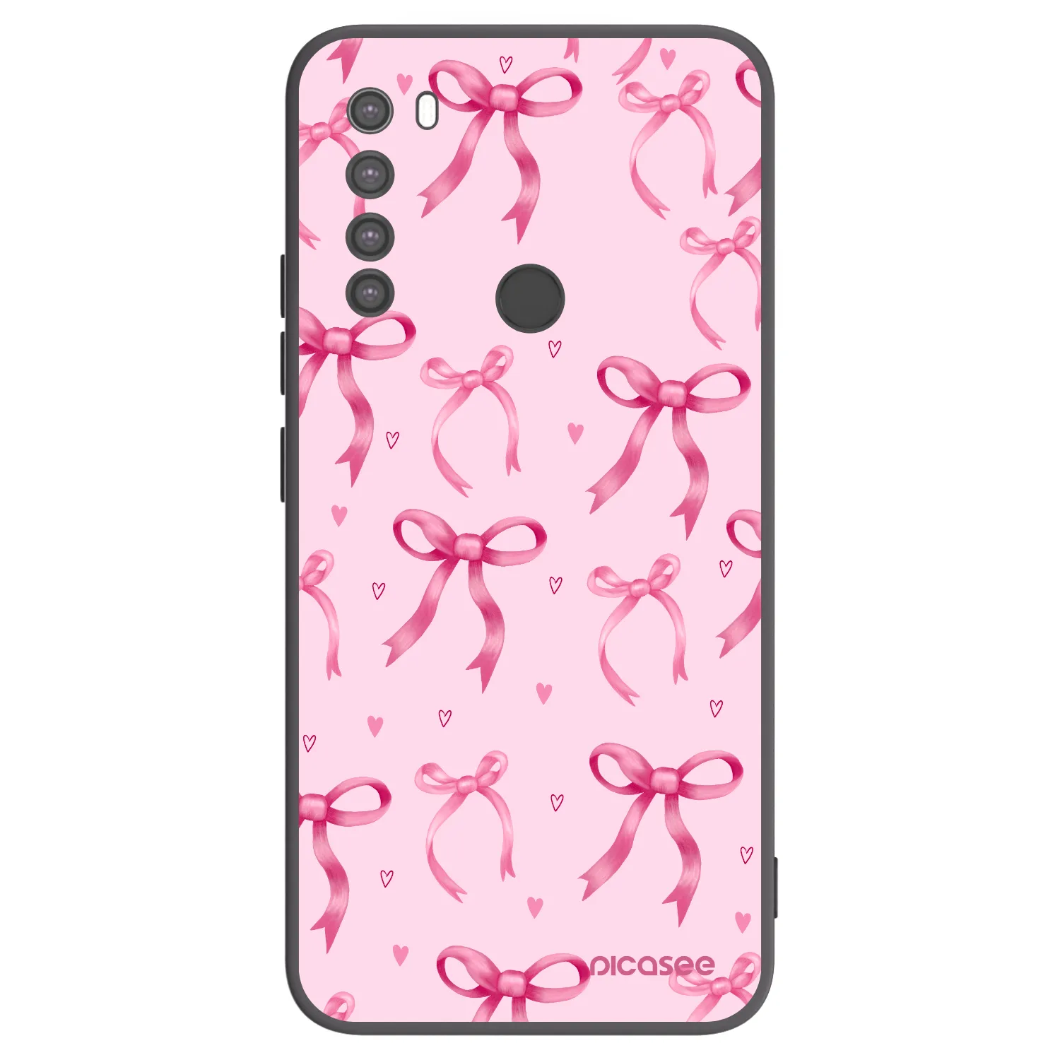 Picasee silikonski črni ovitek za Xiaomi Redmi Note 8 - Bow Aesthetic