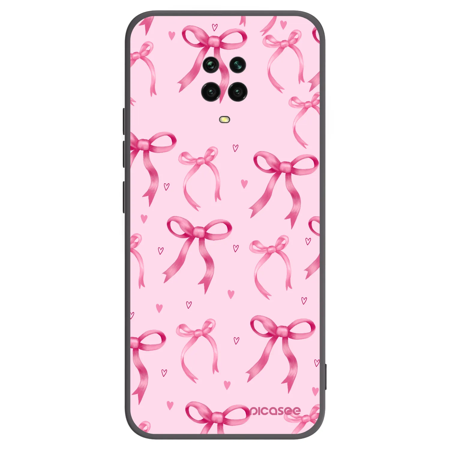 Picasee silikonski črni ovitek za Xiaomi Redmi Note 9 Pro - Bow Aesthetic