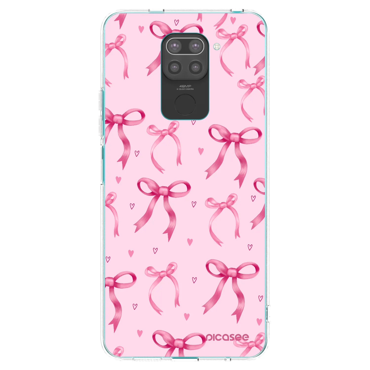 Picasee silikonski črni ovitek za Xiaomi Redmi Note 9 - Bow Aesthetic