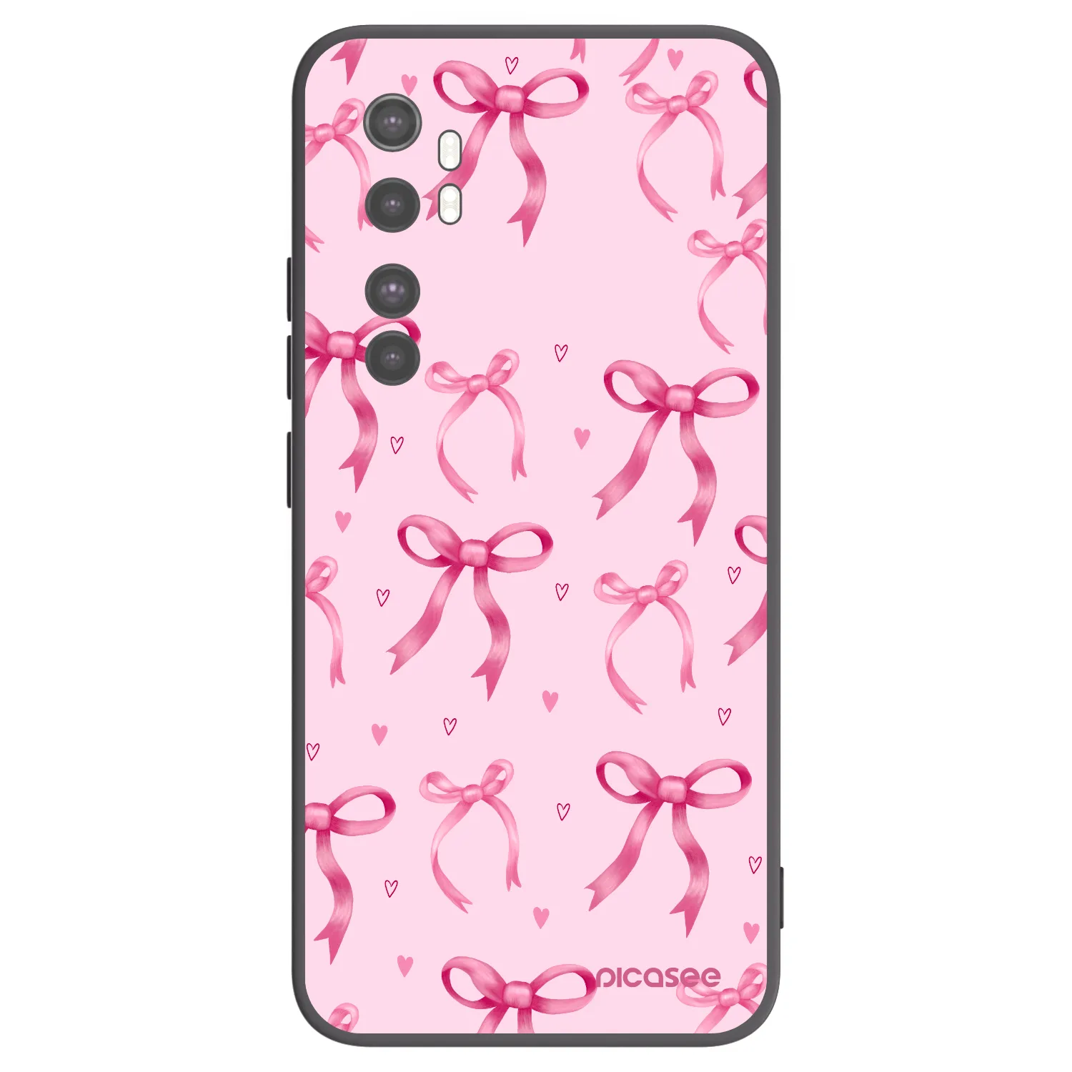 Picasee silikonski črni ovitek za Xiaomi Mi Note 10 Lite - Bow Aesthetic