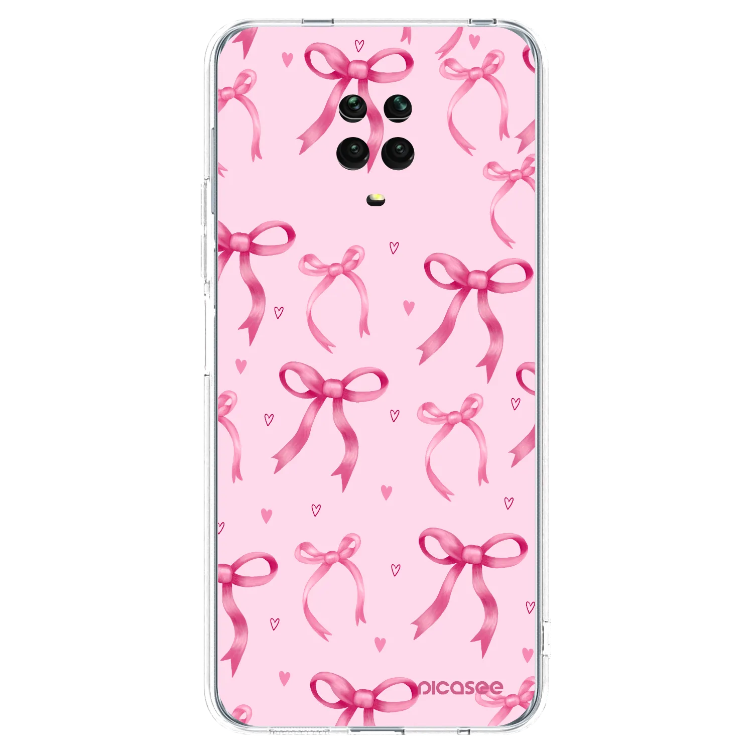 Picasee silikonski prozorni ovitek za Xiaomi Redmi Note 9S - Bow Aesthetic