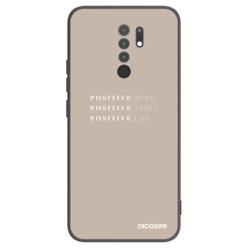 Picasee silikonski črni ovitek za Xiaomi Redmi 9 - Positive Vibes