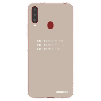 Picasee silikonski prozorni ovitek za Samsung Galaxy A20s - Positive Vibes