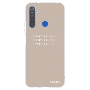 Picasee silikonski prozorni ovitek za Realme 5 - Positive Vibes