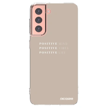 Picasee silikonski prozorni ovitek za Samsung Galaxy S21 5G G991B - Positive Vibes
