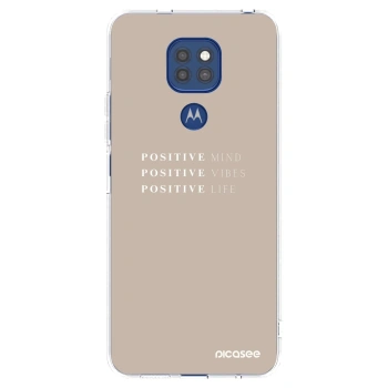 Picasee silikonski prozorni ovitek za Motorola Moto G9 Play - Positive Vibes