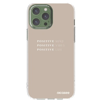 Picasee silikonski prozorni ovitek za Apple iPhone 13 Pro Max - Positive Vibes
