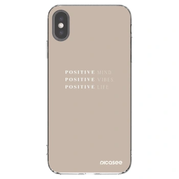 Picasee silikonski prozorni ovitek za Apple iPhone XS Max - Positive Vibes