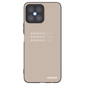 Picasee silikonski črni ovitek za Honor X8 4G - Positive Vibes