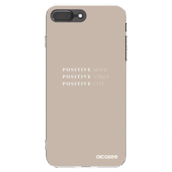 Picasee silikonski prozorni ovitek za Apple iPhone 8 Plus - Positive Vibes