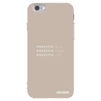 Picasee silikonski prozorni ovitek za Apple iPhone 6/6S - Positive Vibes