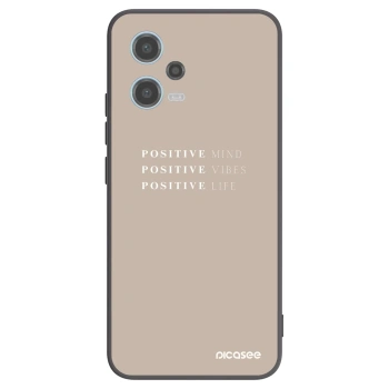 Picasee silikonski črni ovitek za Xiaomi Redmi Note 12 5G - Positive Vibes