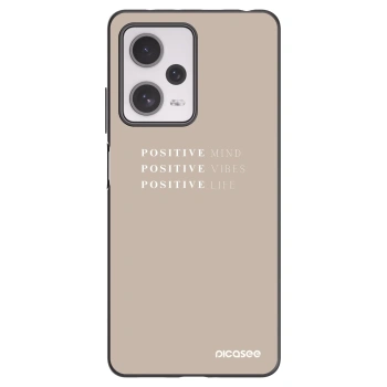 Picasee silikonski črni ovitek za Xiaomi Redmi Note 12 Pro+ 5G - Positive Vibes