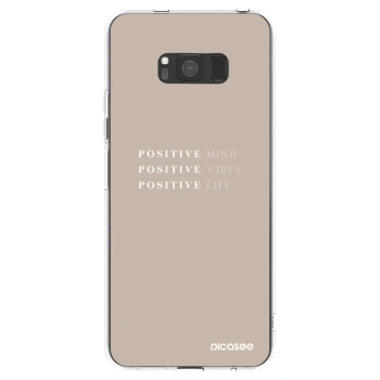 Picasee silikonski prozorni ovitek za Samsung Galaxy S8 G950F - Positive Vibes