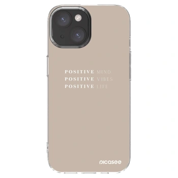 Picasee silikonski prozorni ovitek za Apple iPhone 15 - Positive Vibes