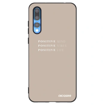 Picasee silikonski črni ovitek za Huawei P20 Pro - Positive Vibes