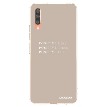 Picasee silikonski prozorni ovitek za Samsung Galaxy A70 A705F - Positive Vibes