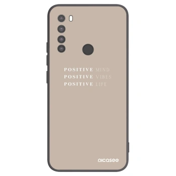 Picasee silikonski črni ovitek za Xiaomi Redmi Note 8 - Positive Vibes