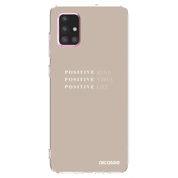 Picasee silikonski prozorni ovitek za Samsung Galaxy A71 A715F - Positive Vibes