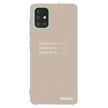 Picasee silikonski prozorni ovitek za Samsung Galaxy A51 A515F - Positive Vibes
