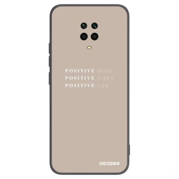 Picasee silikonski črni ovitek za Xiaomi Redmi Note 9S - Positive Vibes