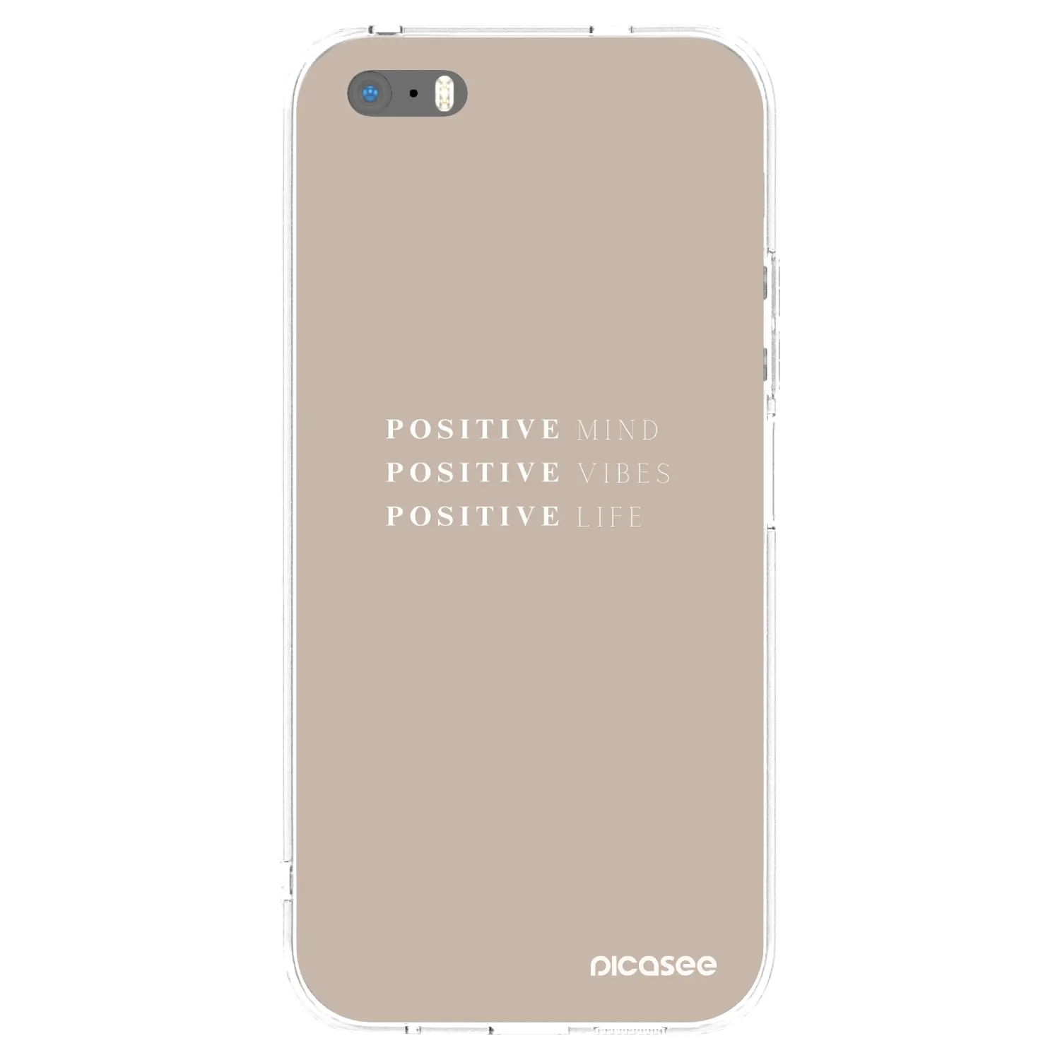 Picasee silikonski prozorni ovitek za Apple iPhone 5/5S/SE - Positive Vibes