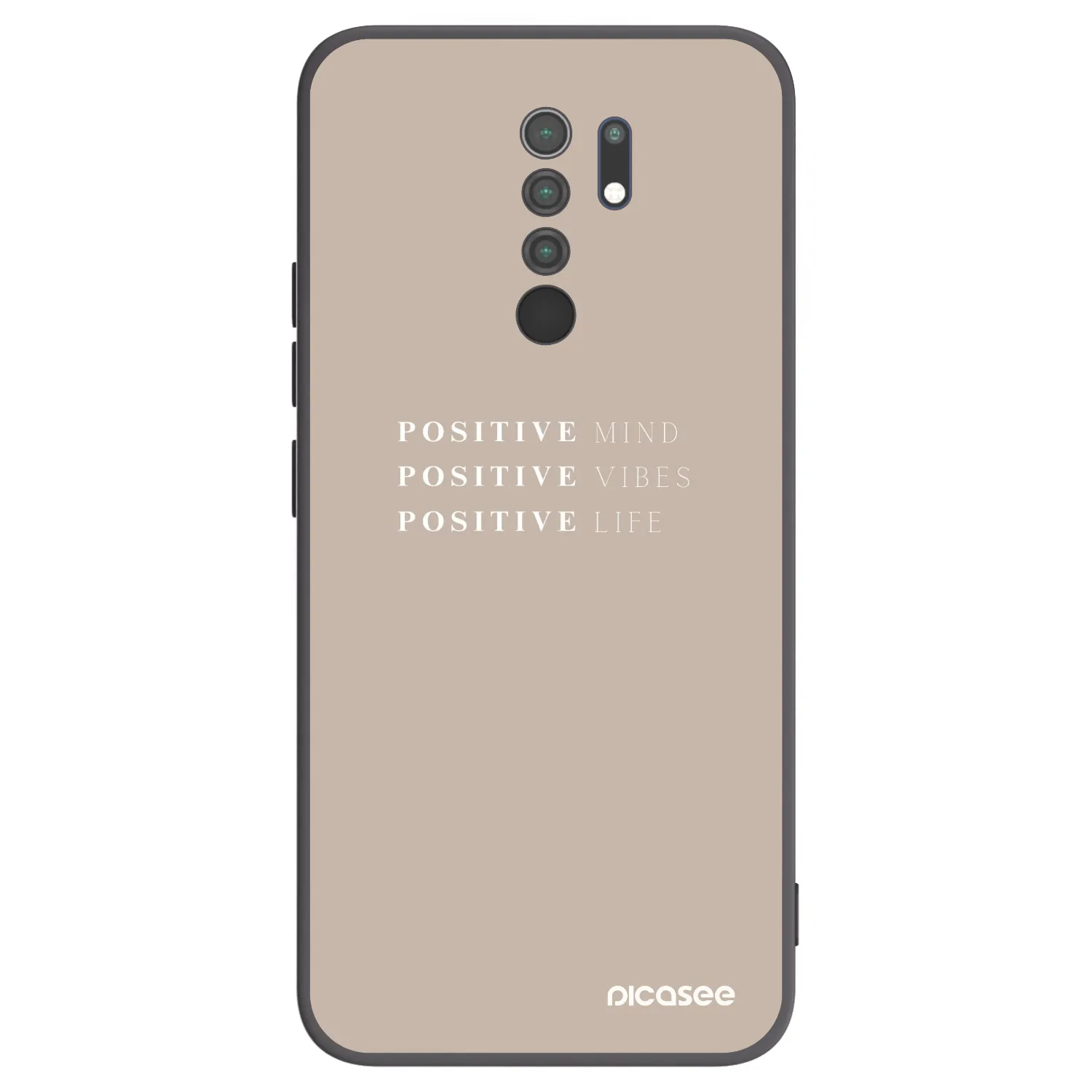 Picasee silikonski črni ovitek za Xiaomi Redmi 9 - Positive Vibes